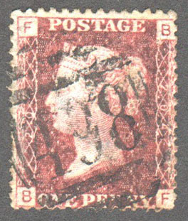 Great Britain Scott 33 Used Plate 204 - BF - Click Image to Close